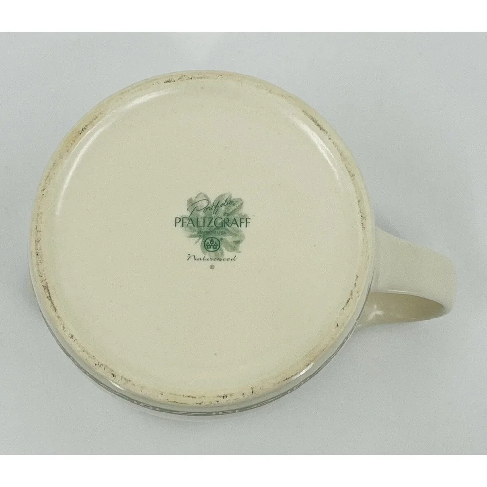 Pfaltzgraff Naturewood Ceramic Gravy Pitcher Ivory 24 oz Garden Herbs 4